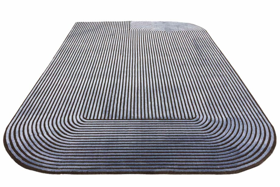 Asiatic carpet Kuza Shape Black Navy 3D