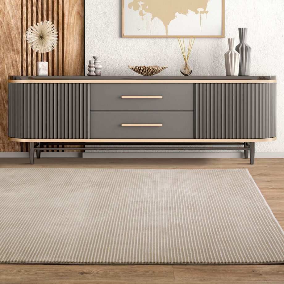 Asiatic carpet Kuza Stripe Beige interior square