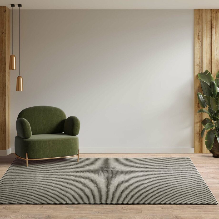 Asiatic carpet Kuza Stripe Khaki interior square