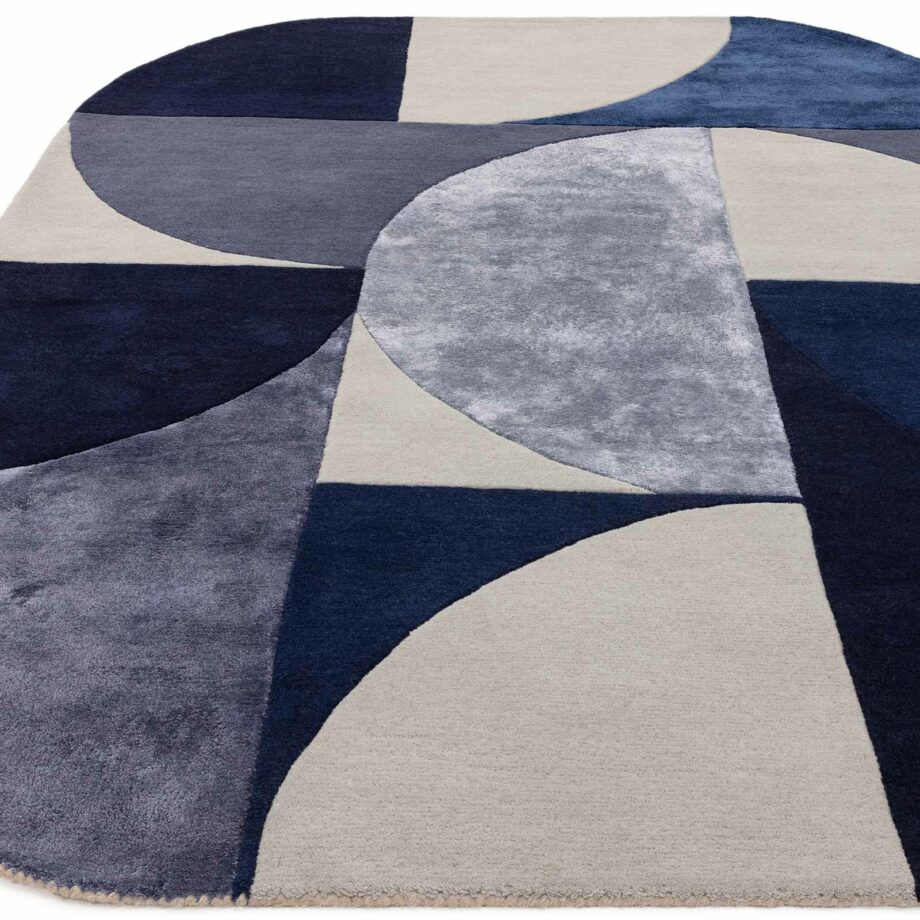 Asiatic carpet Matrix 74 Oval Indigo 1
