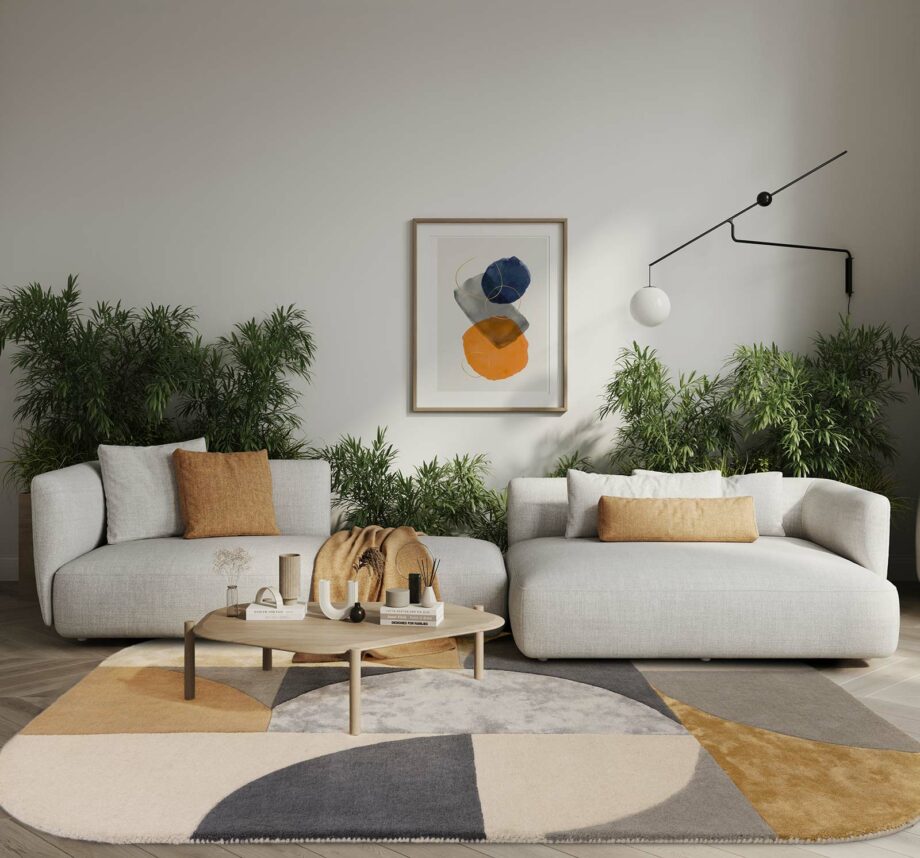 Asiatic carpet Matrix 76 Oval Sunset interior