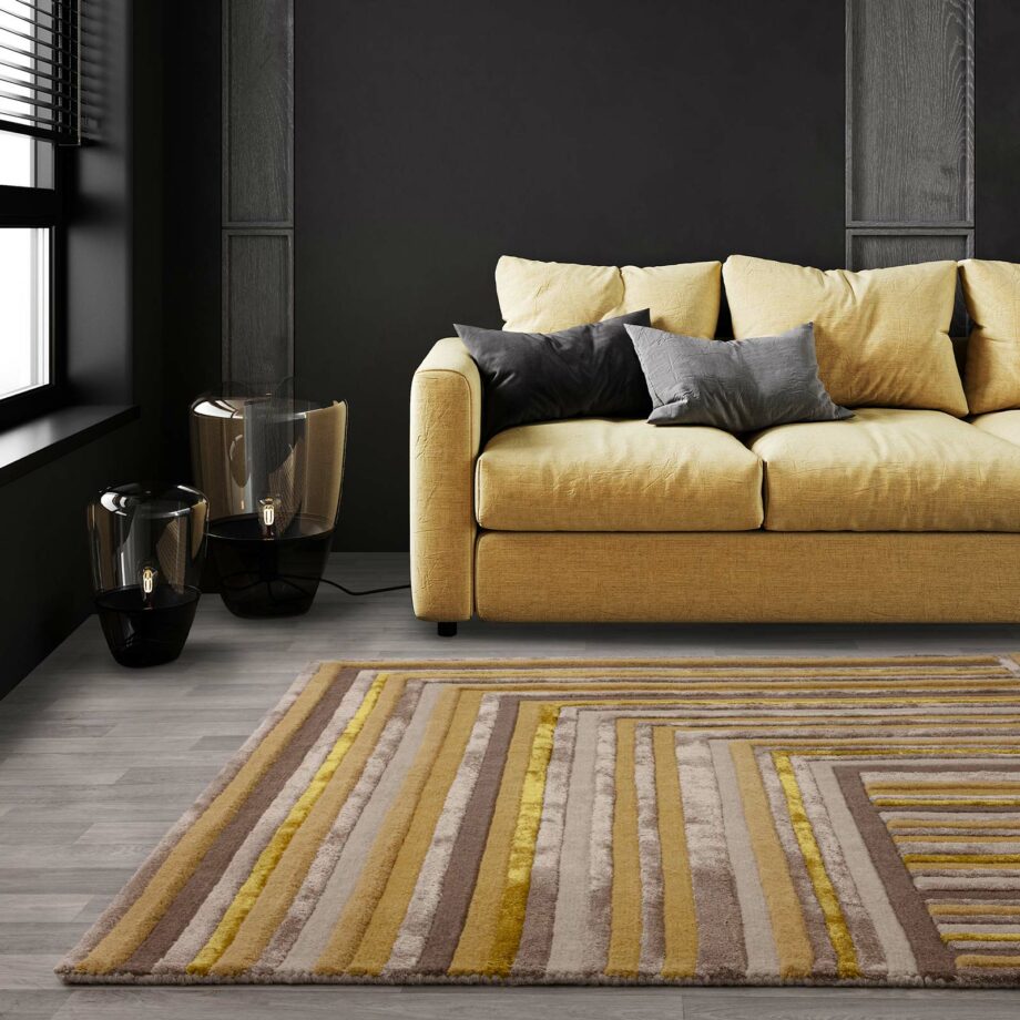 Asiatic carpet Matrix 79 Network Gold interior square