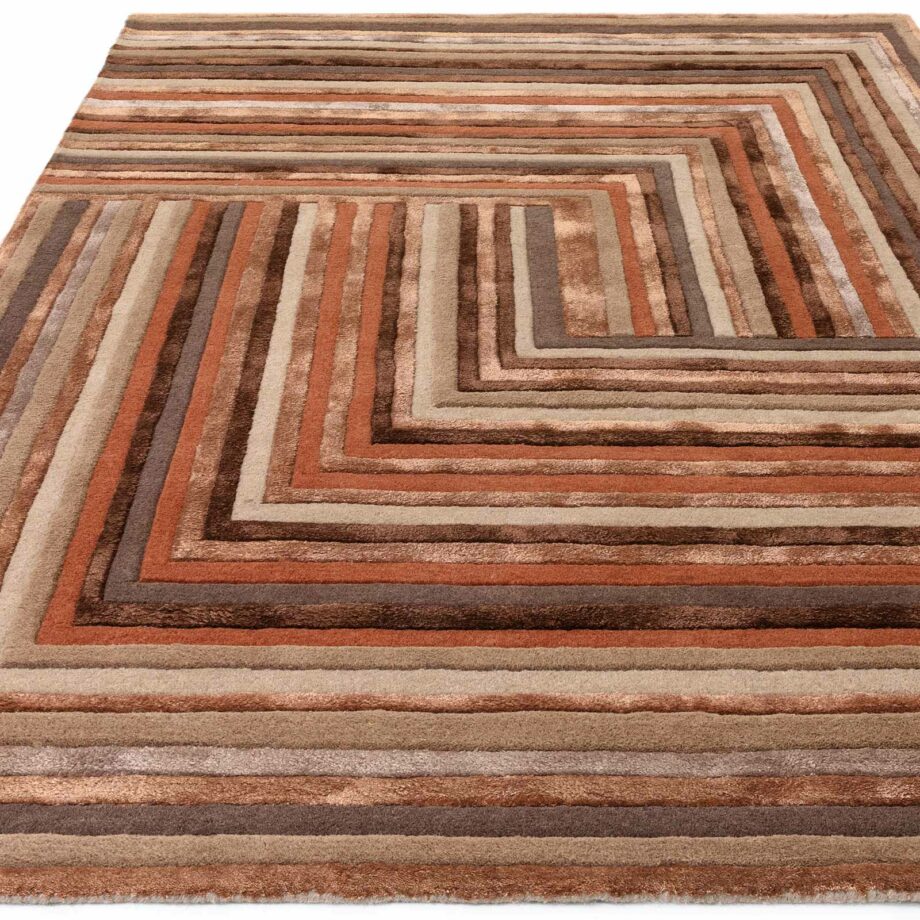Asiatic carpet Matrix 80 Network Terracotta 1