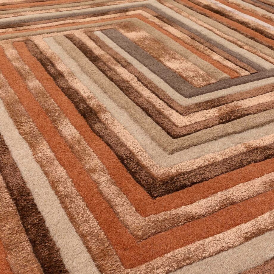 Asiatic carpet Matrix 80 Network Terracotta 4