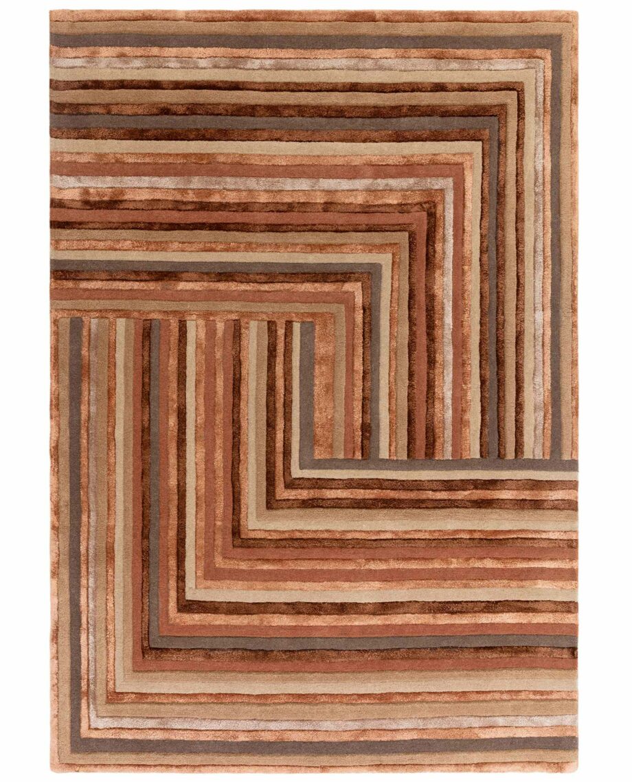 Asiatic carpet Matrix 80 Network Terracotta