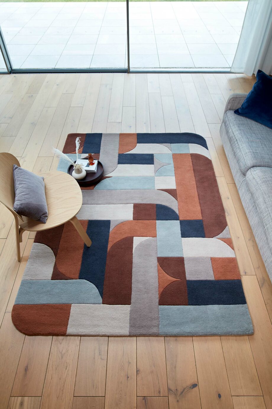 Asiatic carpet Matrix 88 Klotski Terracotta interior