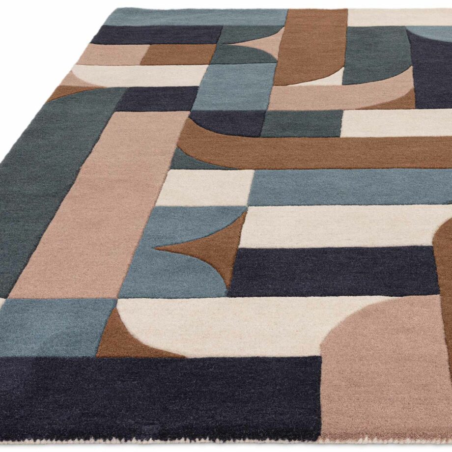 Asiatic carpet Matrix 89 Klotski Teal 1
