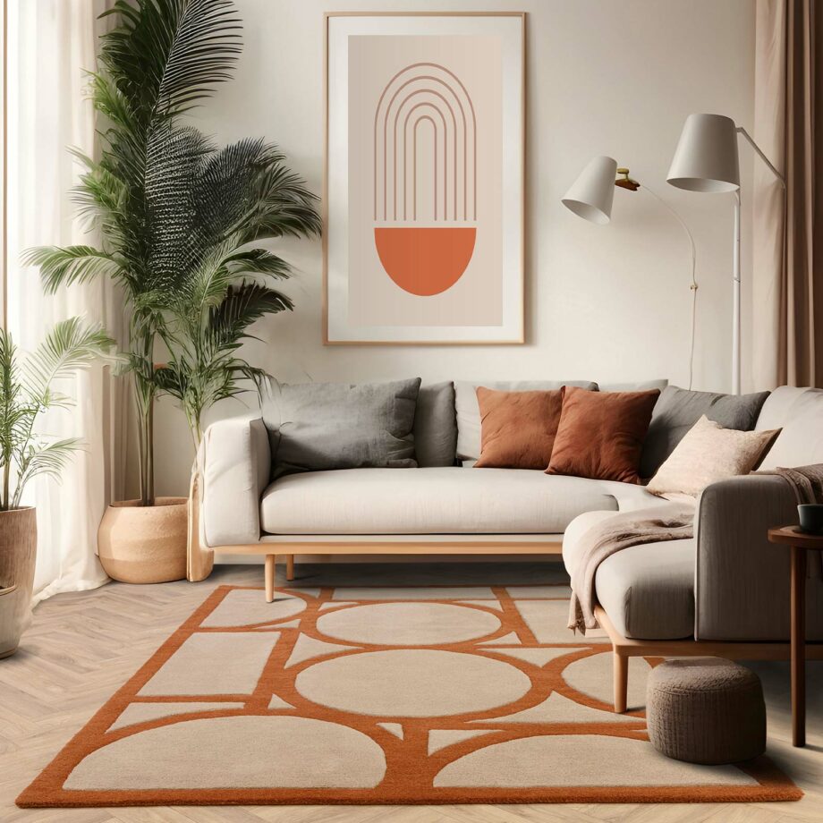 Asiatic carpet Metro Rust interior square