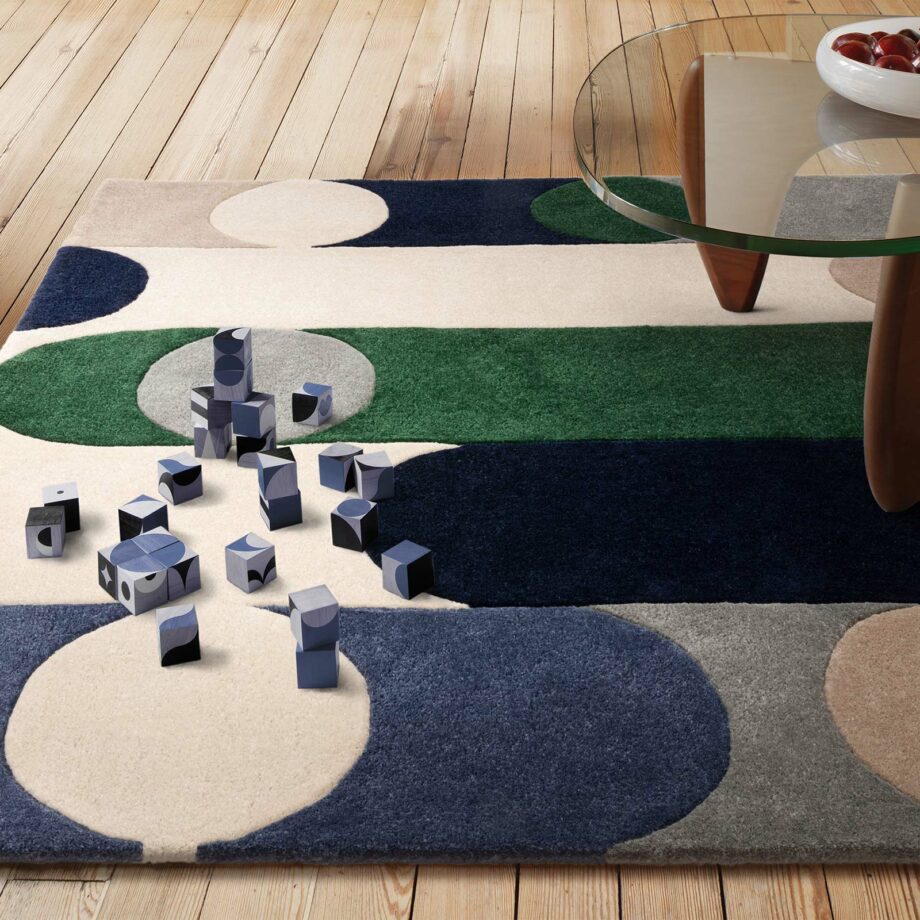 Asiatic carpet ROMY 08 Morse Blue interior square