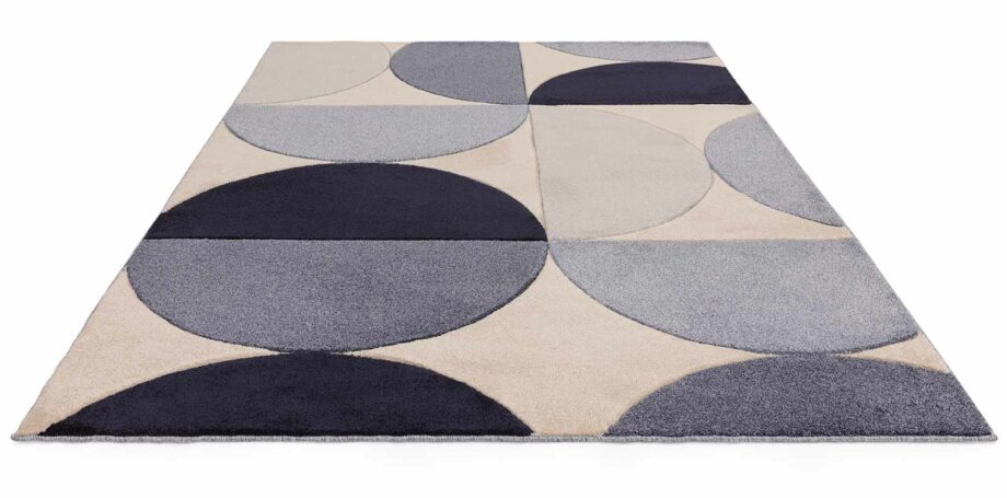 Asiatic carpet Sketch SK14 Curve Blue 1 3D