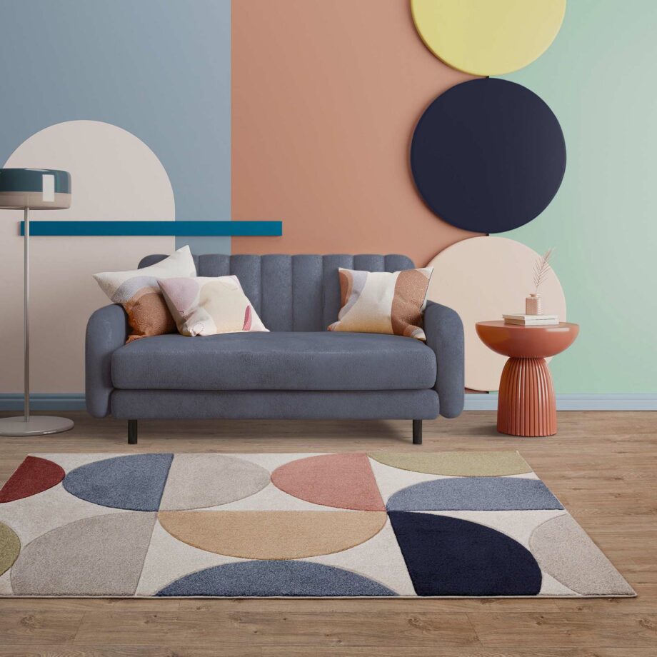 Asiatic carpet Sketch SK16 Curve Multi interior square