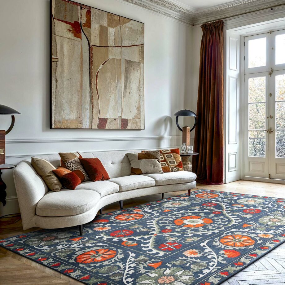Louis De Poortere carpet Antiquarian Suzani 9730 Nordic Ambiance