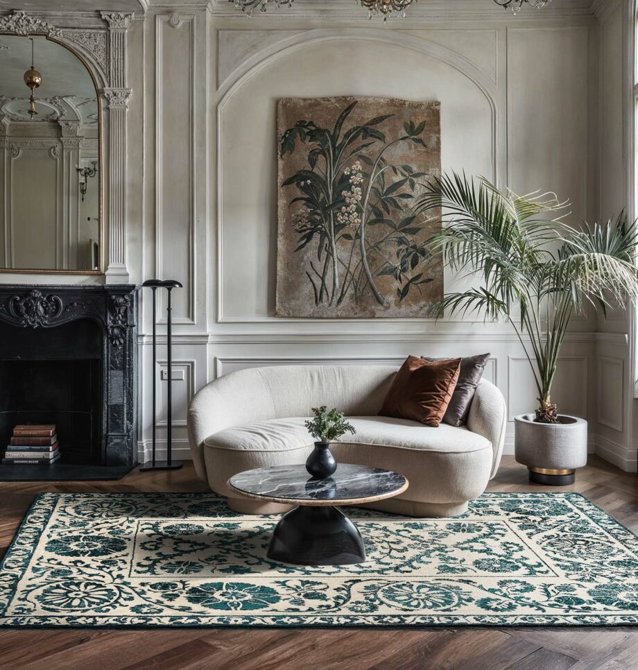 Louis De Poortere carpet Antiquarian Suzani 9733 Suzani Notos Ambiance