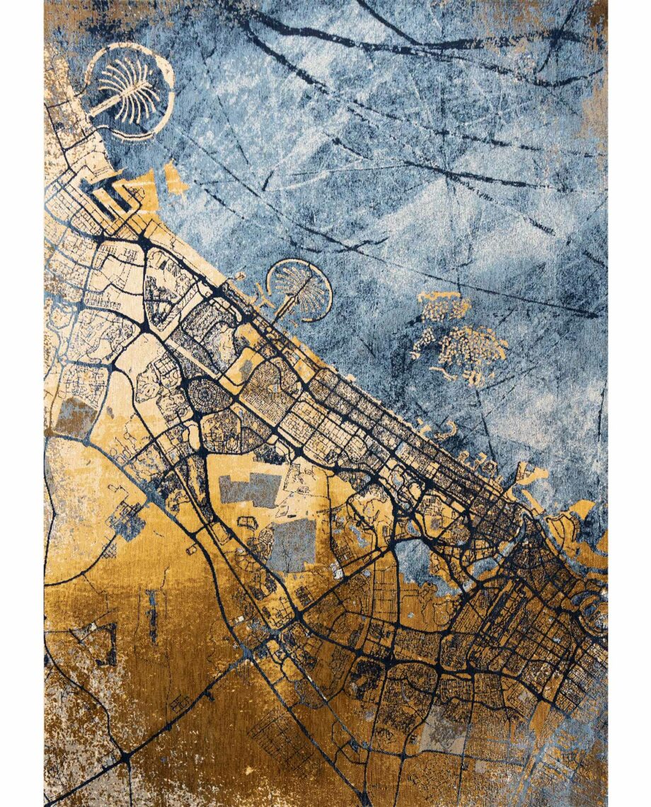 Louis De Poortere carpet Cities Dubai 9698 Gold Sea