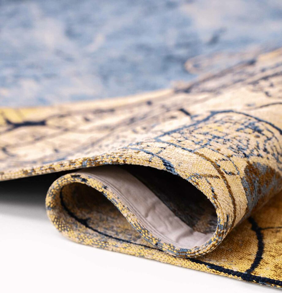 Louis De Poortere carpet Cities Dubai 9698 Gold Sea fold