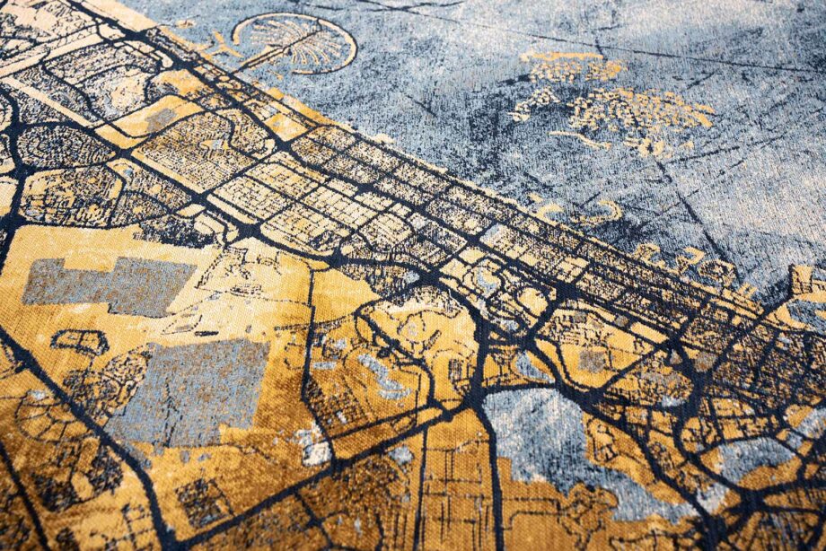 Louis De Poortere carpet Cities Dubai 9698 Gold Sea zoom 4