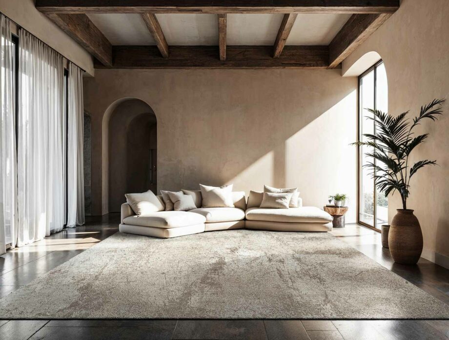 Louis De Poortere carpet Mad Men Sol 9735 Albatre Ambiance