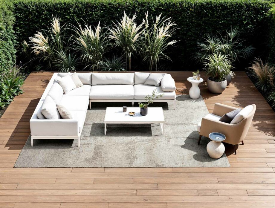 Louis De Poortere carpet Mad Men Sol 9735 Albatre outdoor