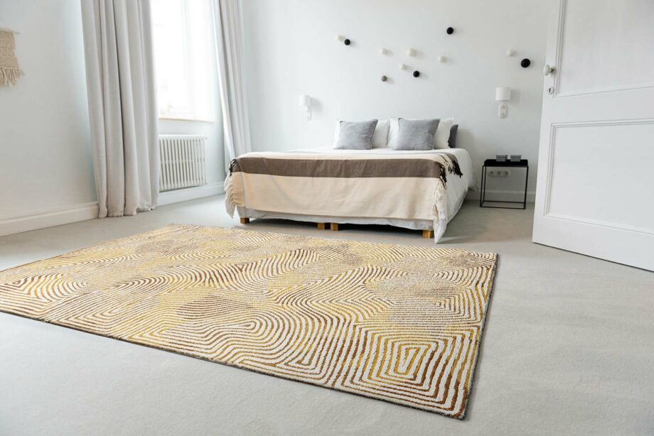 Louis De Poortere carpet Meditation Coral 9799 Coral Yellow Hippy Ambiance