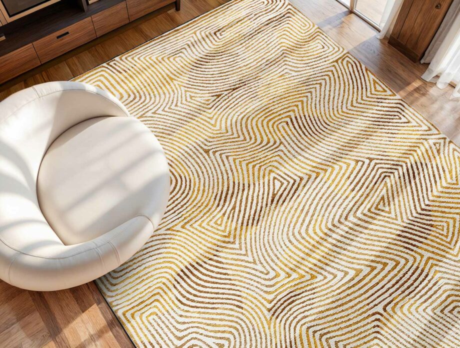 Louis De Poortere carpet Meditation Coral 9799 Coral Yellow Hippy Ambiance1