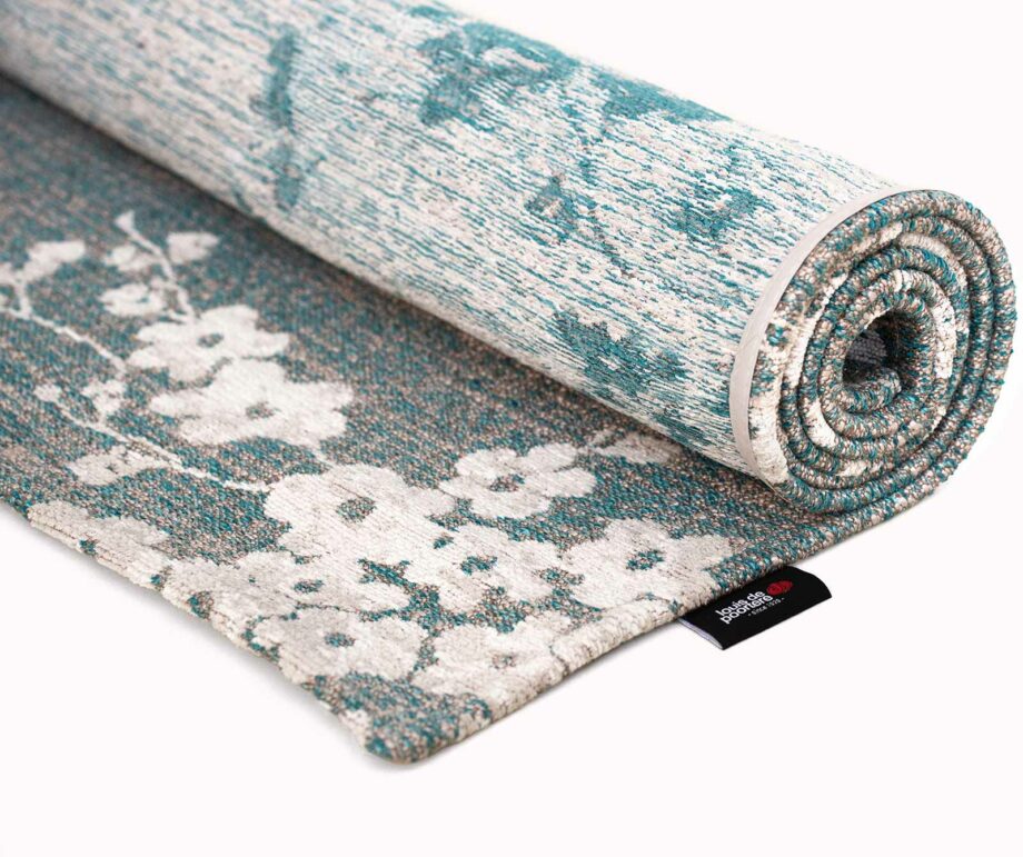 Louis De Poortere carpet Sakura 9850 Sakura Lake Blue roll