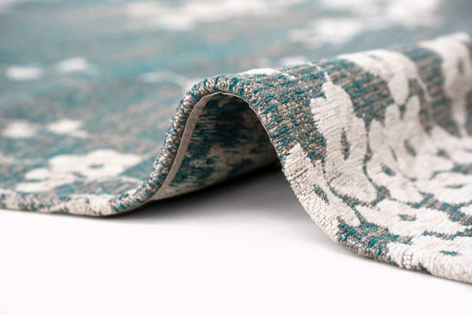 Louis De Poortere carpet Sakura 9850 Sakura Lake Blue upfold