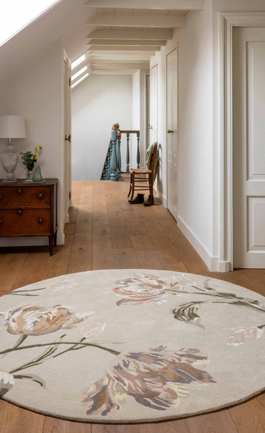 Laura Ashley Gosford round Natural Sage Green 081307 interior A