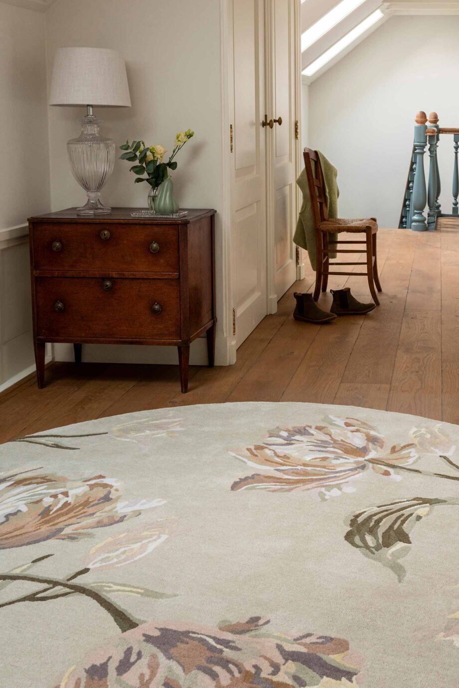 Laura Ashley Gosford round Natural Sage Green 081307 interior C