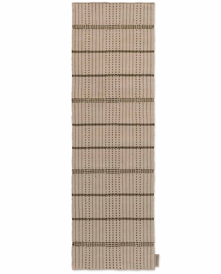 Brink Campman Zona Stitch Olive 495707 runner 67 x 230 A outdoor