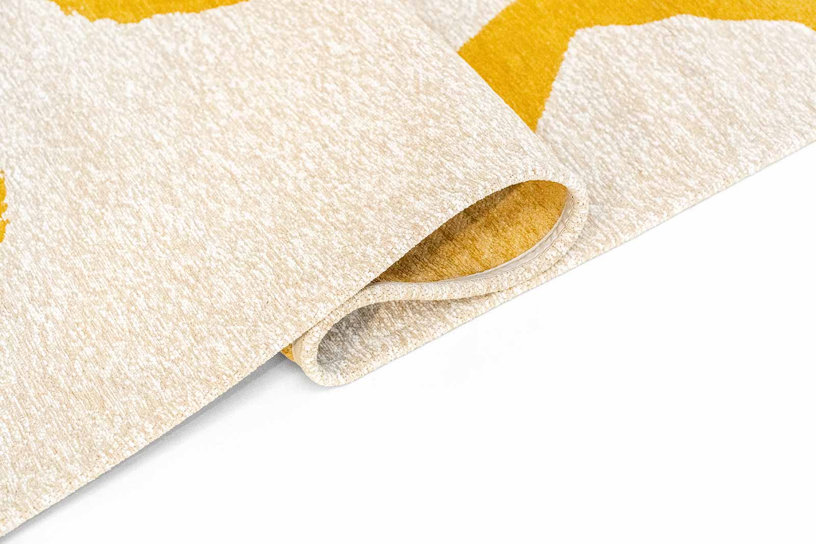 Louis De Poortere carpet Craft 2084 Ribbon Pure Yellow fold