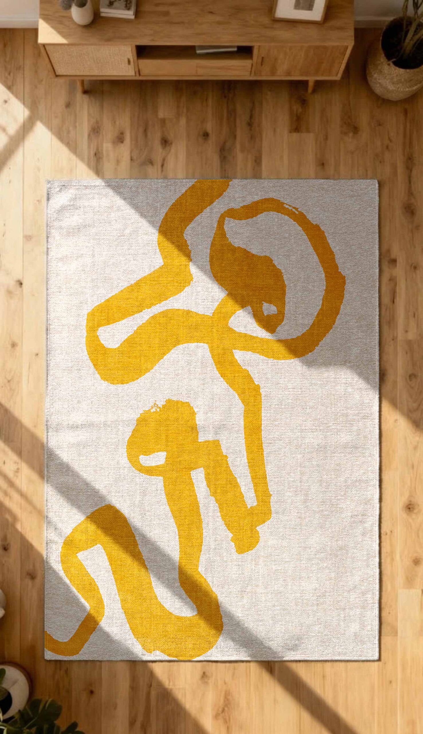 Louis De Poortere carpet Craft 2084 Ribbon Pure Yellow interior 3