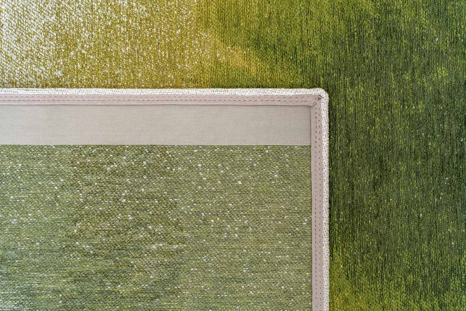 Louis De Poortere carpet Meditation 2105 Drop Green Pepper back