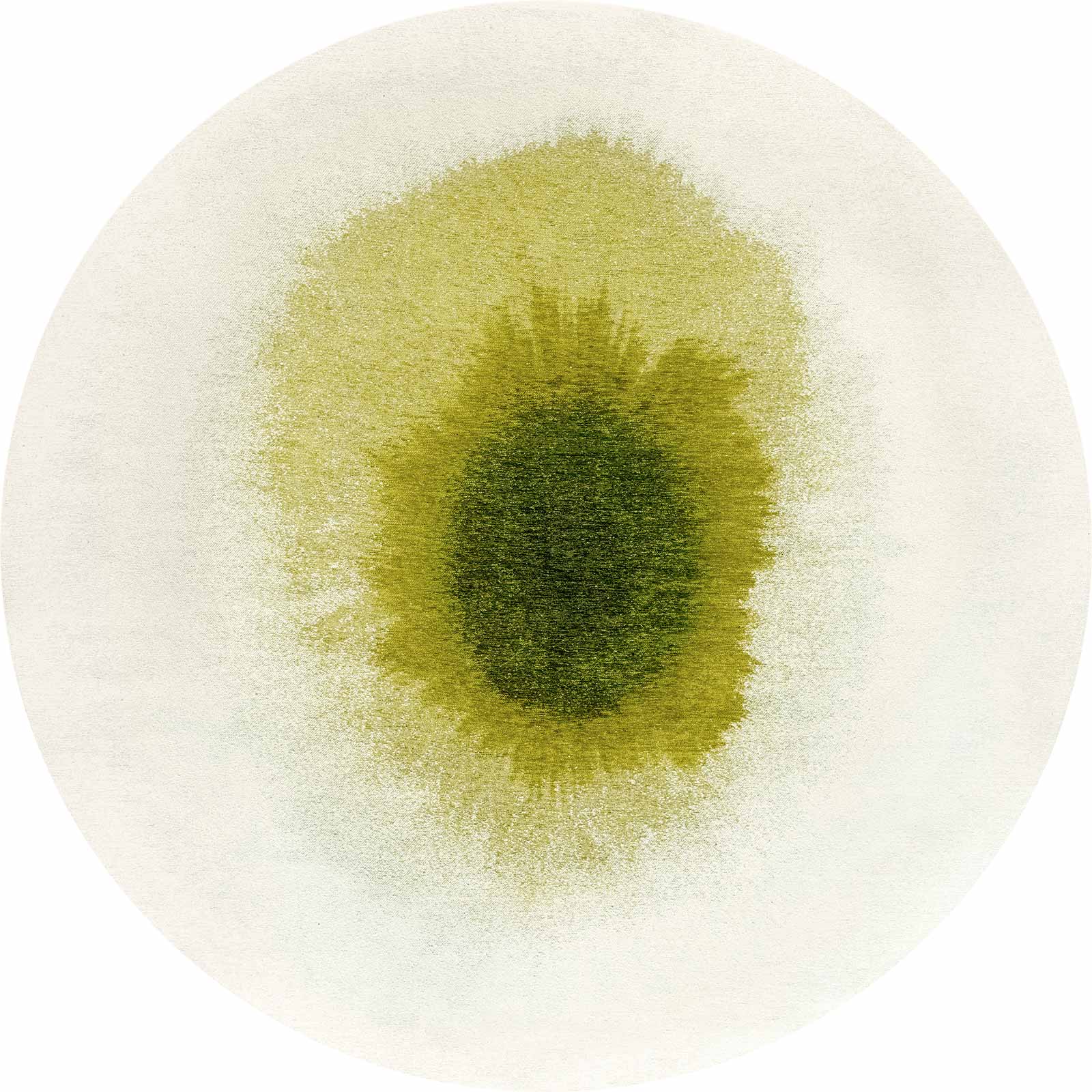 Louis De Poortere carpet Meditation 2105 Drop Green Pepper round 1